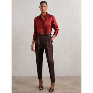 REISS Sienna Tapered Metallic Suit Trousers